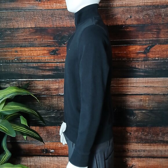 Tommy Hilfiger Sweater Mens S Classic Black Quarter Zip Pullover Cotton - Picture 4 of 9